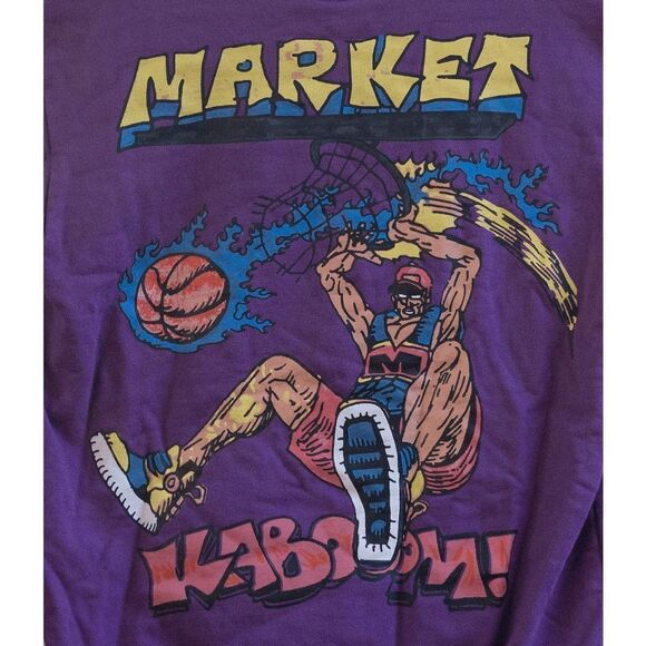 Market‎ NWOT Slam Dunk Sketch Hoodie Kaboom! Purple Size M - Picture 4 of 6
